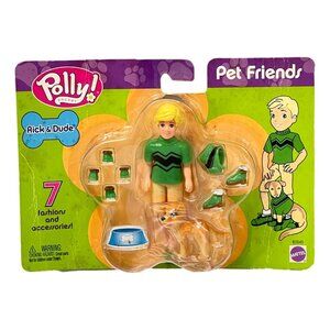 Vintage Polly Pocket Rick and Dog Dude Pet Friends New 2002